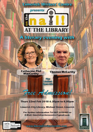 Limerick Writers' Cenre literary event, 22 February 2018 Limerick Writers' Cenre literary event, 22 February 2018
